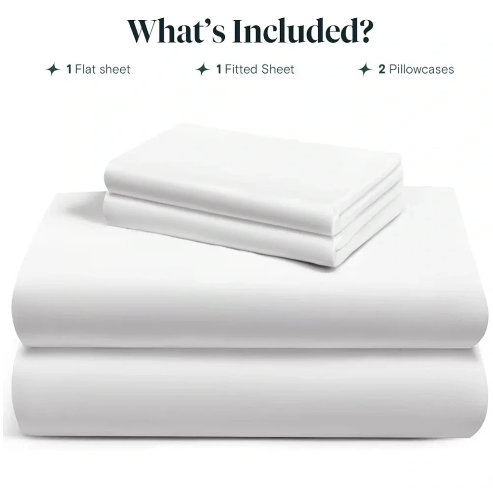 Luxury Bamboo White Sheet Set 072